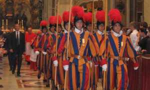 1024px Group of swiss guards inside saint peter dome