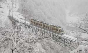 Viaggi invernali con i treni panoramici della Ferrovia Vigezzina Centovalli ph. Massimo Pedrazzini