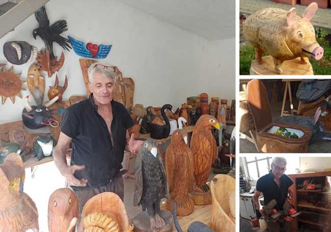 colli intaglio legno motosega mix