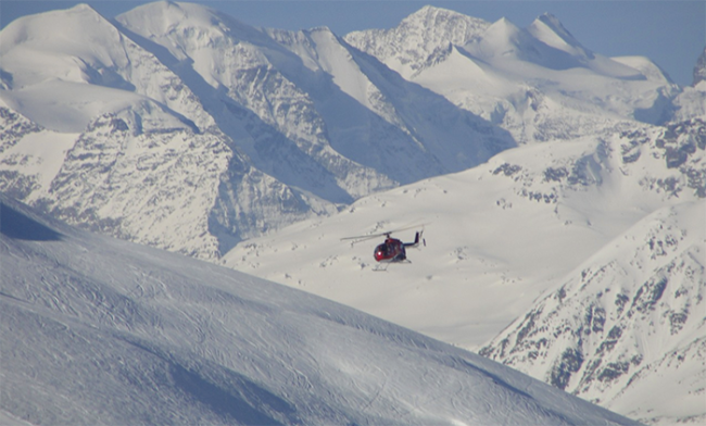 elicottero neve