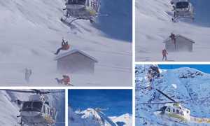 elicottero soccorso riale neve mix