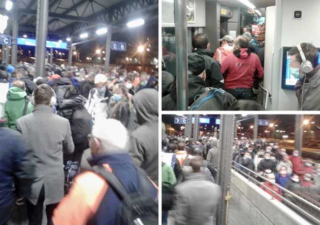 frontalieri ammucchiati stazione covid mix