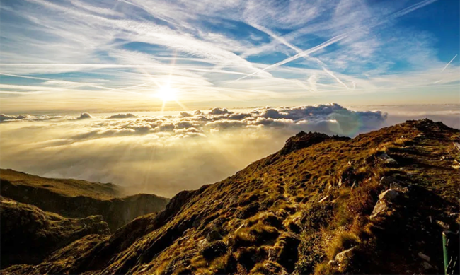 meteo sole cielo montagna alba