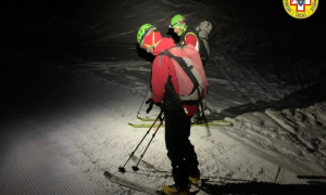 notte neve sci