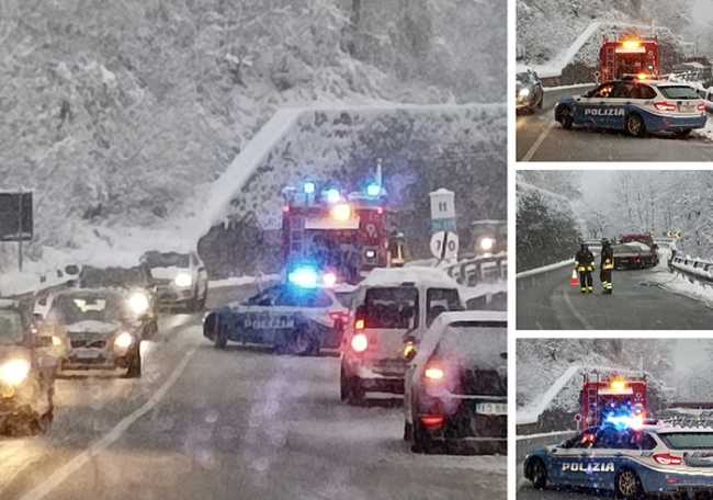 polizia vvf strada vigezzo neve