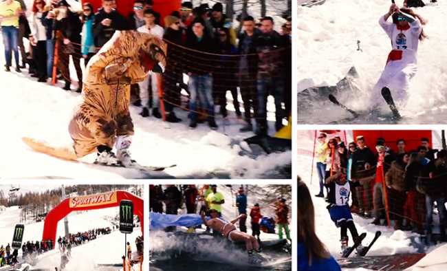 snow pool party devero