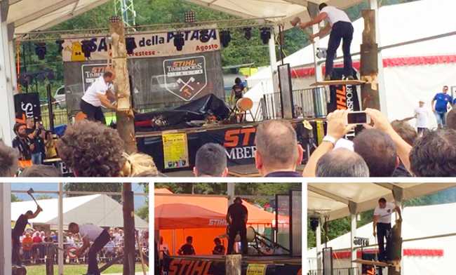 taglio tronchi stihl timbersports