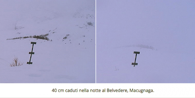 belvedere neve cartello