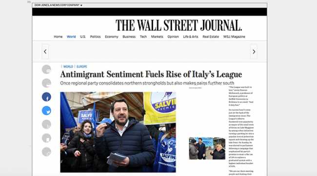 wall stret journal alberto gusmeroli