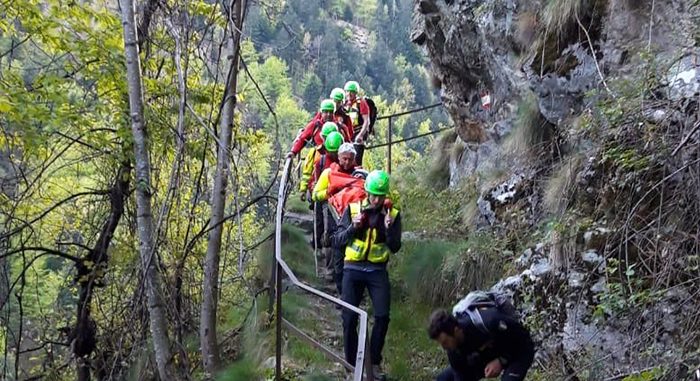 Turista tedesco scivola da un sentiero tra Bracchio e Mergozzo. Intervento del Soccorso alpino