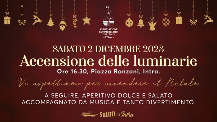 Anticipata a sabato la festa per l’accensione dell’albero di Intra